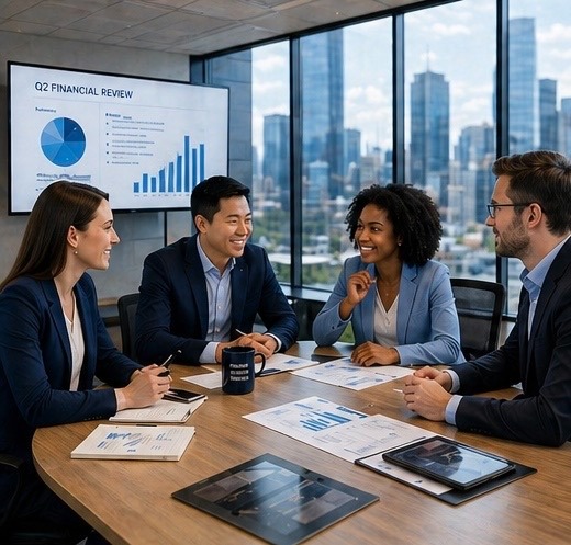 Business advisory team meeting